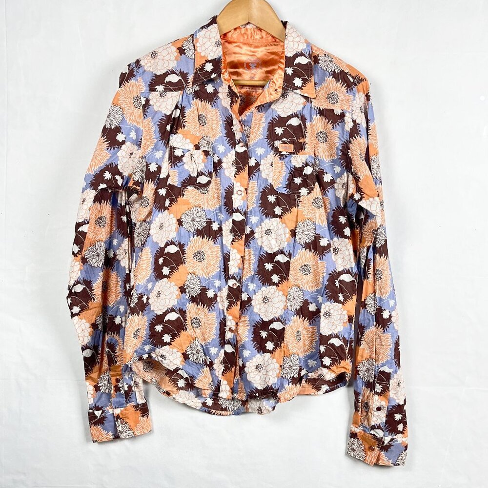 2/$30 Twenty X Tailored Floral Button Down 100% Cotton Shirt Large